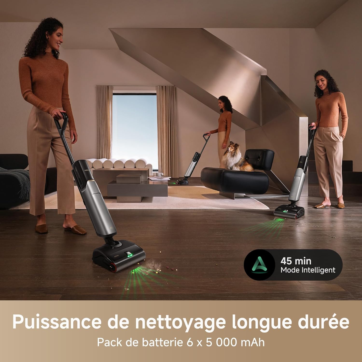 X4 Pro Aspirateur Humide et Sec, Lavage à l'eau Chaude, Anti-enchevêtrement, Auto-Nettoyage à 100 C