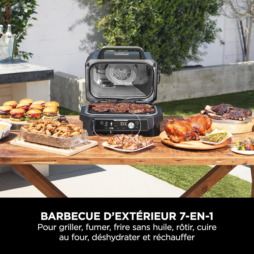 Woodfire Pro Connect XL Barbecue Électrique & Fumoir avec Contrôle d'Application, 7-en-1, OG901EUAMZ