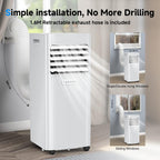 Climatiseur Mobile 9000 BTU, 4 en 1 avec Déshumidificateur et Mode Sommeil, Kit Fenêtre Fourni