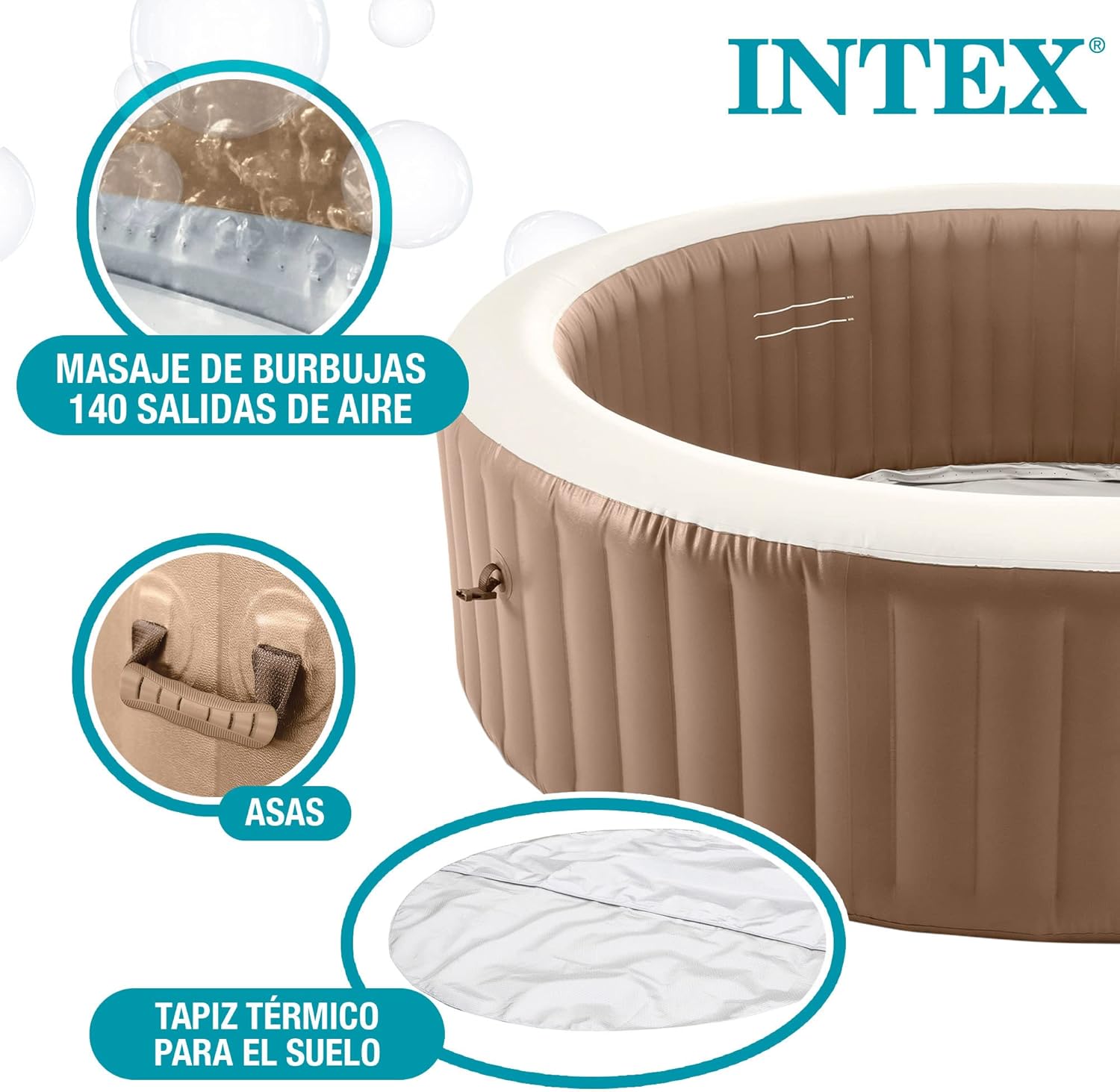 Pure Spa Sahara 6 Places, 28428EX, Beige