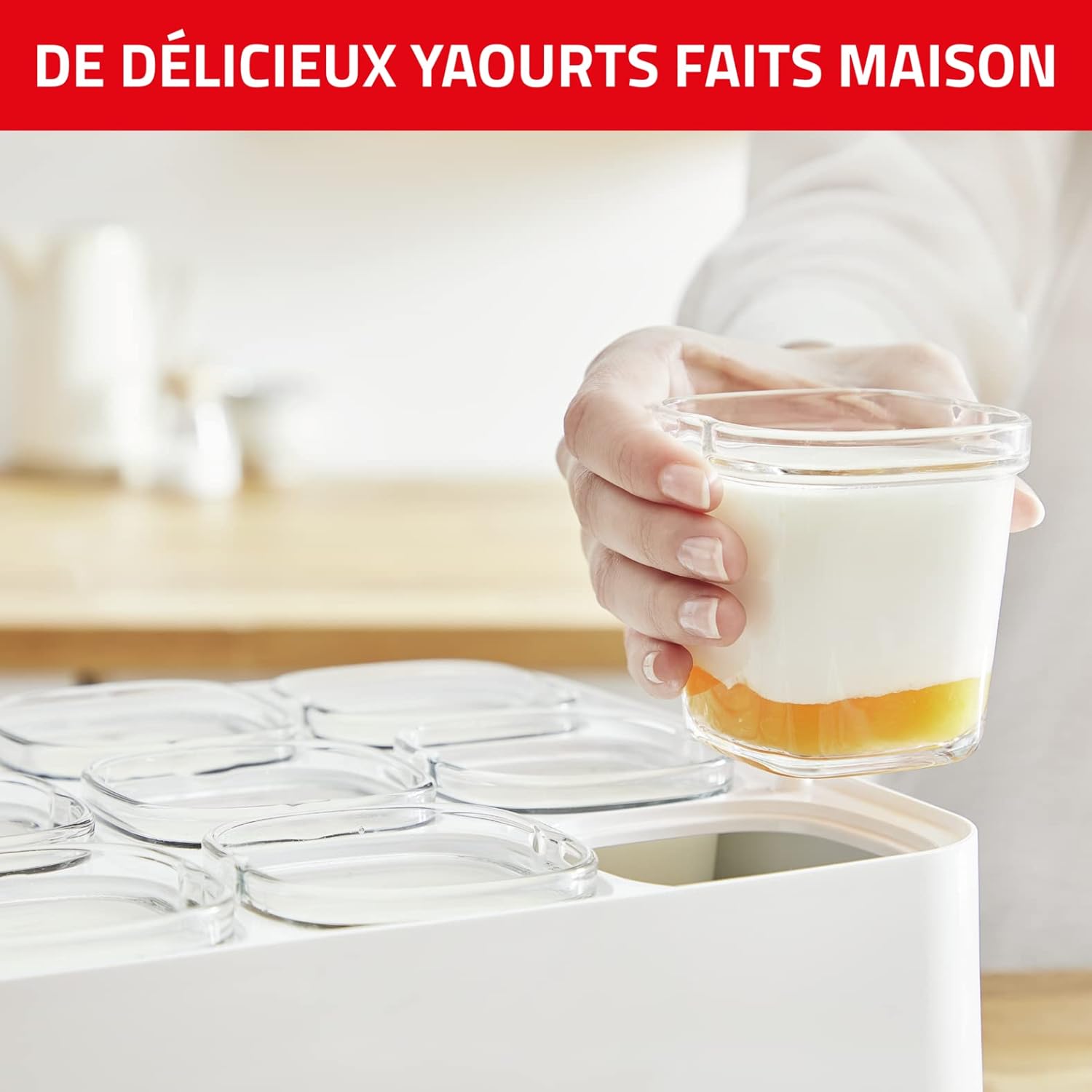 Multi Délices, Express Yaourtière 12 pots verre 140 ml, 5 programmes automatiques, YG661500