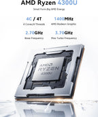 Pinova P1 Mini PC Ryzen 4300U W11 Pro (4C/4T,3.7GHz,Mieux Que 3500U/N150/N95)