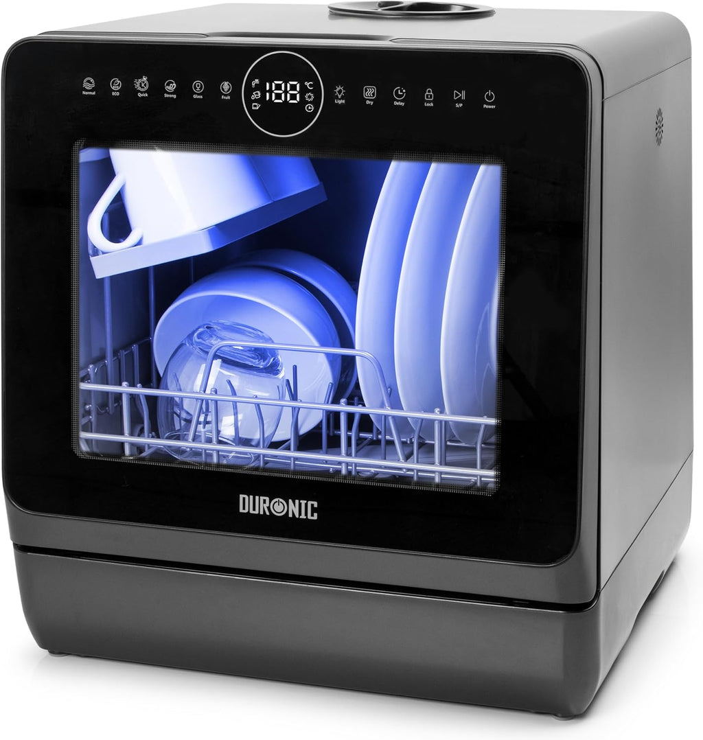 DW5 BK Lave-vaisselle de table 950W lave vaisselle posable, 7 programmes de lavage, séchage efficace