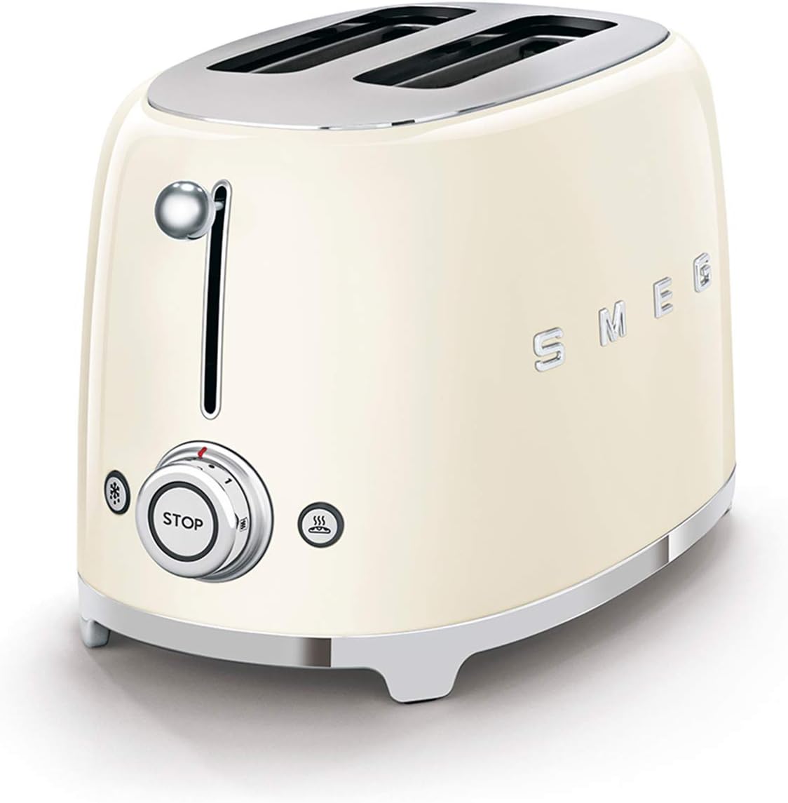 Grille-pain 2 Tranches TSF01CREU, 6 Niveaux de Brunissage, 950 W, Crème