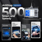AD500 Valise Diagnostic Auto, 4 systèmes Outil de Diagnostic Voiture Multimarque