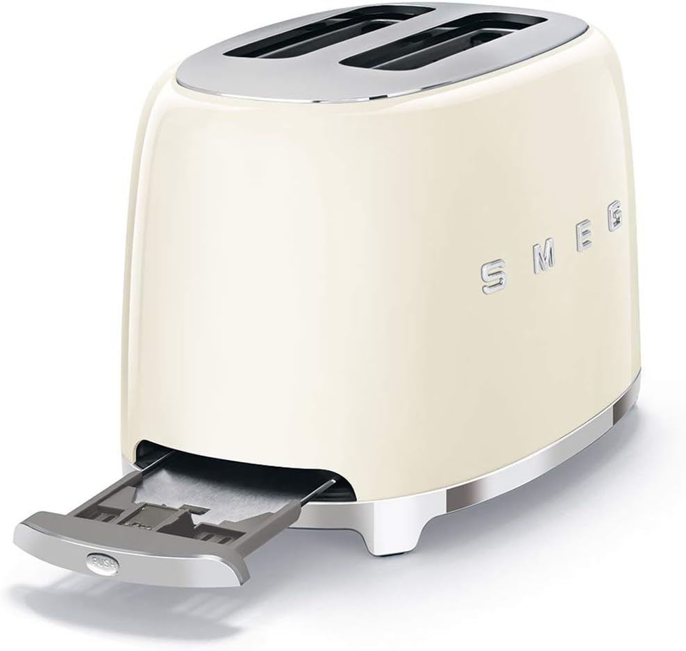 Grille-pain 2 Tranches TSF01CREU, 6 Niveaux de Brunissage, 950 W, Crème