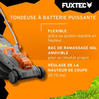 Tondeuse à Gazon sans Fil 40V (2x20V) E2RM43 Set Batteries et Chargeur - Hauteur De Coupe Variable