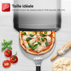 Four à pizza électrique, 450°C, Pierre incluse, 2200W, Intérieur/Extérieur