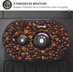 Machine à café grain, Nettoyage automatique, Buse vapeur pour Cappuccino, YY8125FD, Noir