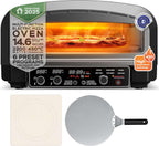 Four à pizza électrique, 450°C, Pierre incluse, 2200W, Intérieur/Extérieur