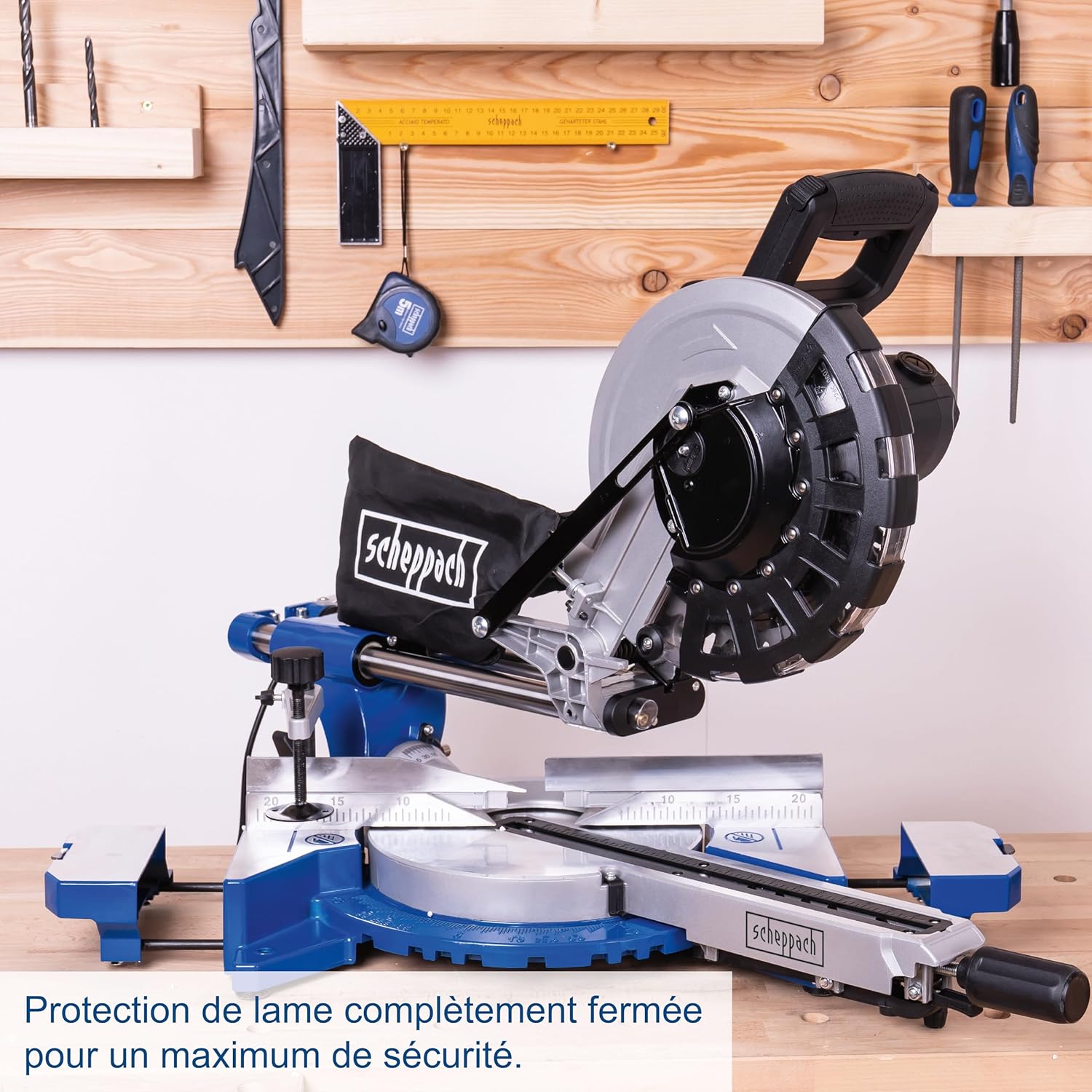 Scie à onglets avec démarrage progressif & laser HM254, 2000W, 2ème lame incluse