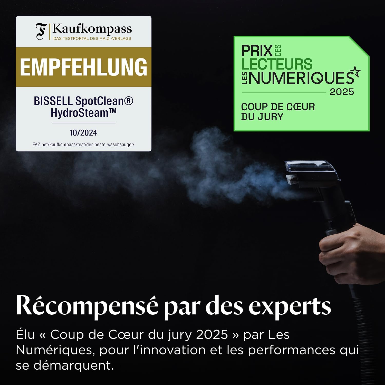 SpotClean HydroSteam, Shampouineuse Canapé, Moteur Puissant de 1000W, 3689N