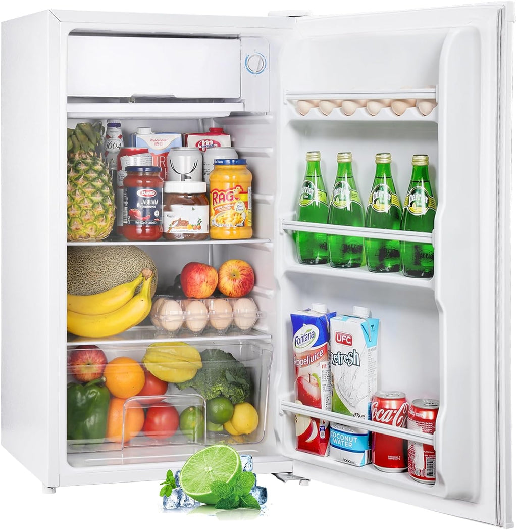 Petit Frigo BR321 avec Congélateur de 91L, Bac à Légumes, Thermostat Réglable