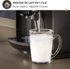 Machine à café grain, Nettoyage automatique, Buse vapeur pour Cappuccino, YY8125FD, Noir