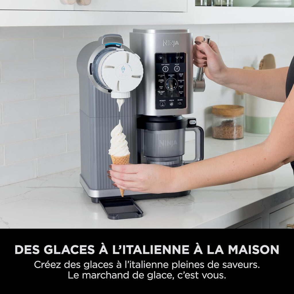 CREAMi Scoop et Swirl Machine a Glace et Sorbetière, 13 modes, Avec 2 pots, NC701EU