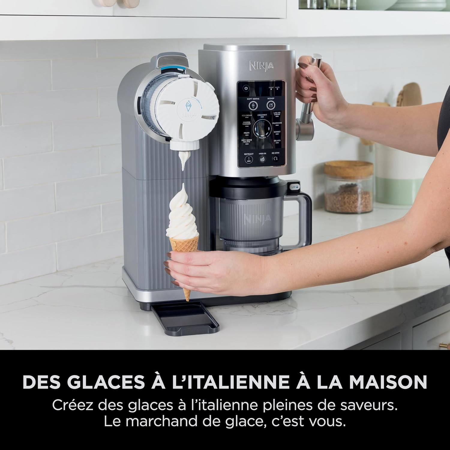 CREAMi Scoop et Swirl Machine a Glace et Sorbetière, 13 modes, Avec 2 pots, NC701EU