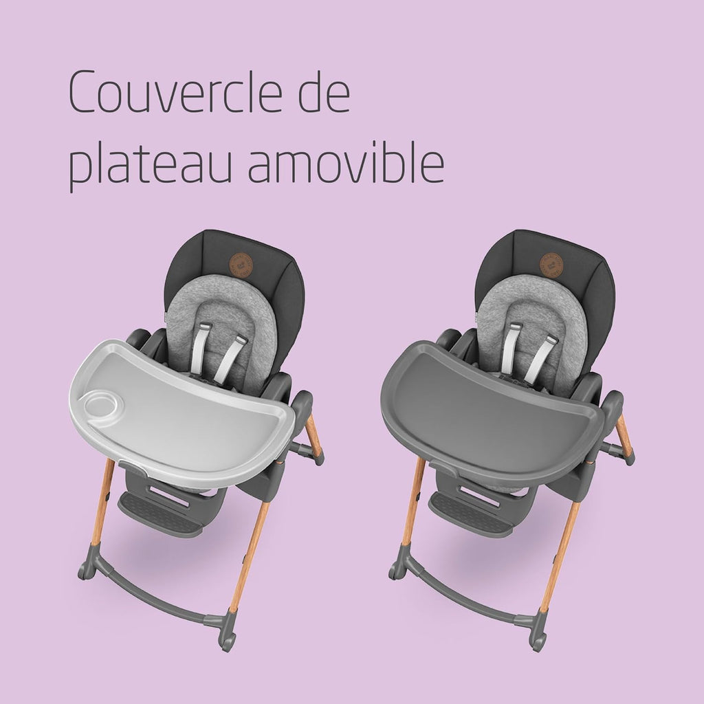 Minla Chaise Haute Bébé Evolutive, Chaise Haute Bébé, 9 Hauteurs Réglables, 5 Différentes Inclinaisons, Pliage compact