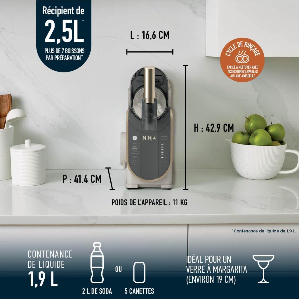 SLUSHi Machine à granités, 1,9L, 5 modes préréglés,  FS301EUSTGD