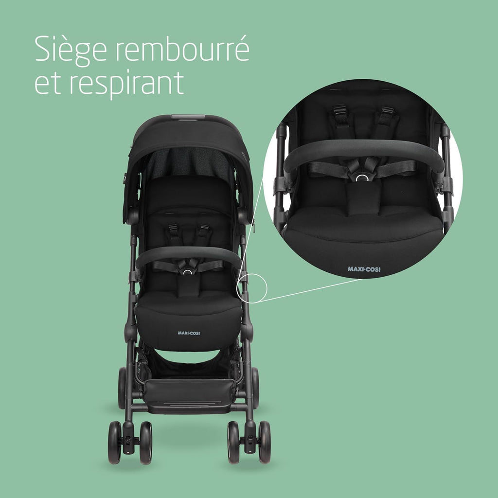 Lara2 Poussette Canne, 3 Positions d'Inclinaison, Position Allongée, Pliage Automatique