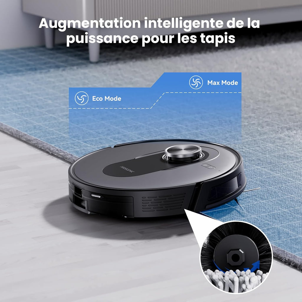 Q8 Aspirateur Robot avec Serpillière, 6000Pa, Navigation Lidar, Connecté Alexa