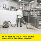 Aspirateur Eau et poussières NT 22/1 AP L, Puissance : Max. 1300 W, Filtre Cartridge PES