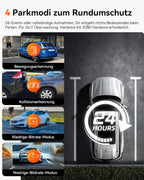 N2X 2.7K+1080P Dashcam Voiture Avant Intérieur, Support LTE, 5GHz WiFi GPS, APP & Commande Vocale