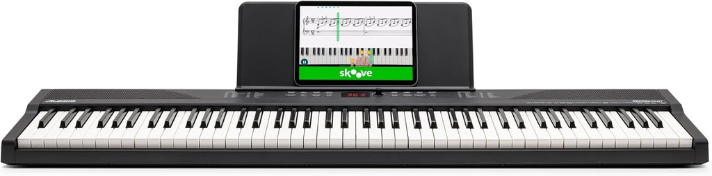 Piano Numérique 88 Touches avec 480 Sons, Haut-Parleurs, Sac de Transport, Support, Casque