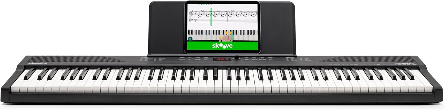 Piano Numérique 88 Touches avec 480 Sons, Haut-Parleurs, Sac de Transport, Support, Casque