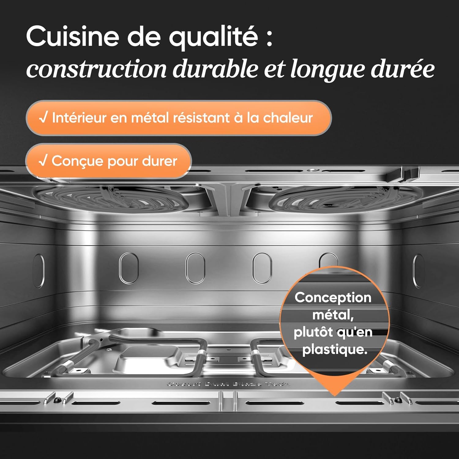 Air Fryer 10L Twinfry, Friteuse sans Huile Double Résistance, 5-en-1, Noir