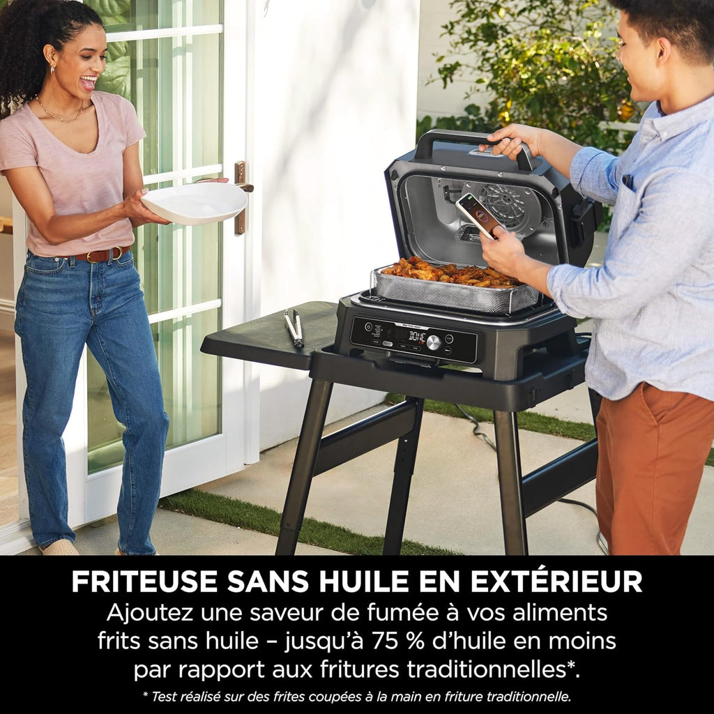 Woodfire Pro Connect XL Barbecue Électrique & Fumoir avec Contrôle d'Application, 7-en-1, OG901EUAMZ