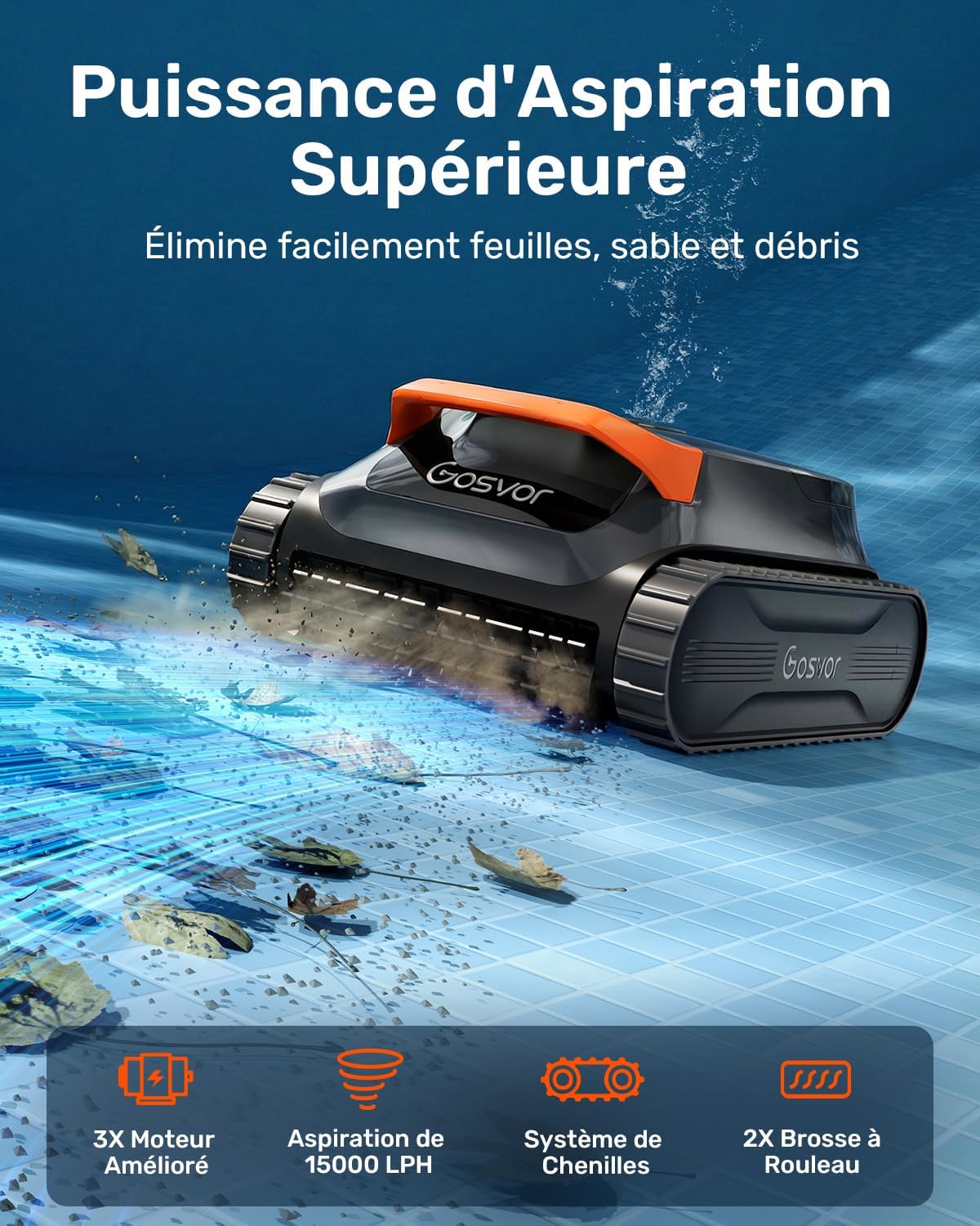 2026 Nouveau LiteVac G1 Robot Piscine Fond et Parois, Double Filtration, Navigation Intelligente & App