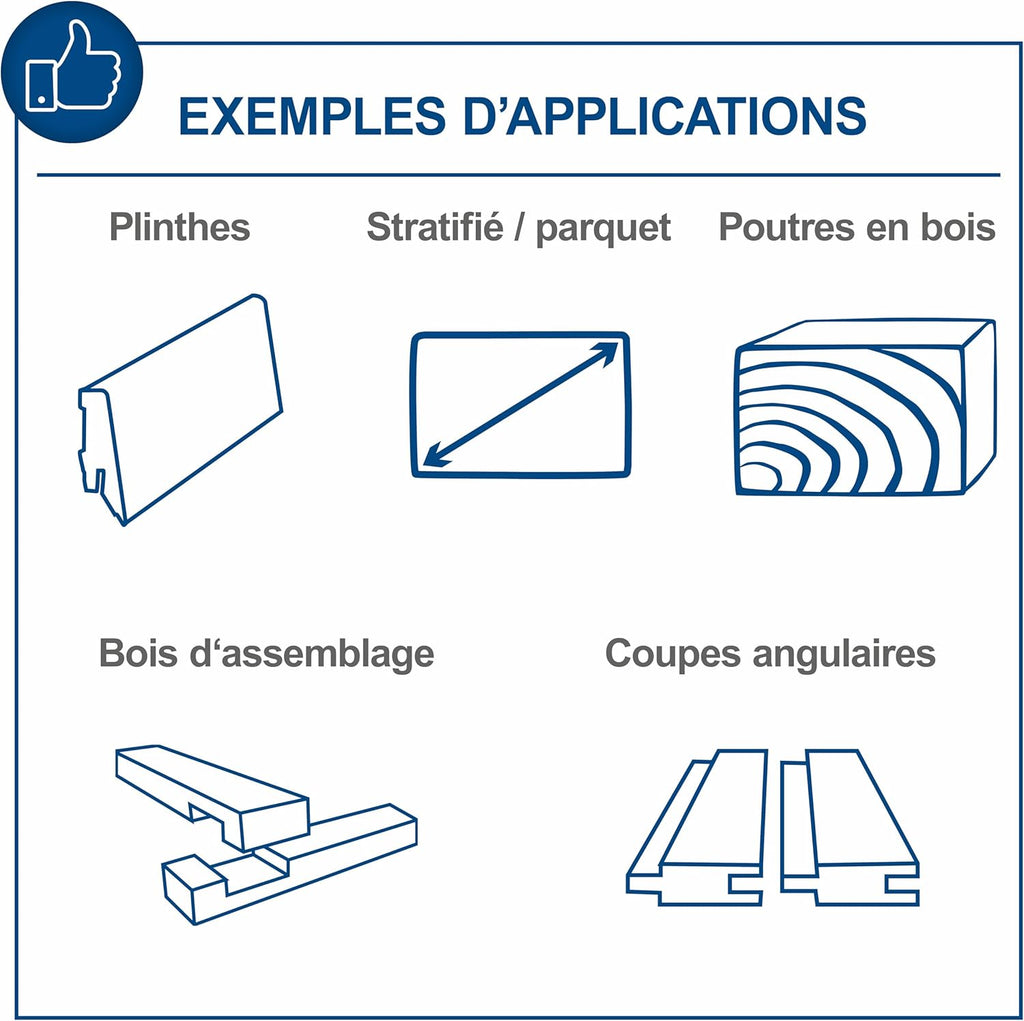Scie à onglets avec démarrage progressif & laser HM254, 2000W, 2ème lame incluse
