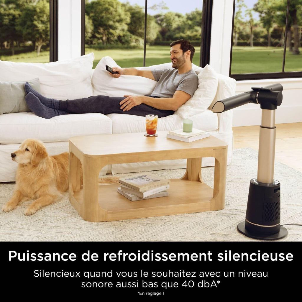 TurboBlade Ventilateur colonne sans pale, Discret, 10 vitesses, 180°, TF200SEU