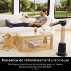 TurboBlade Ventilateur colonne sans pale, Discret, 10 vitesses, 180°, TF200SEU