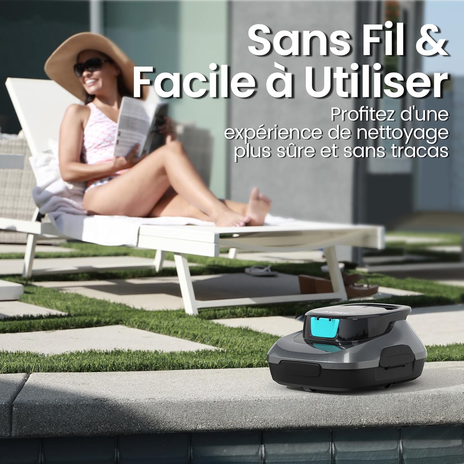 Scuba SE Robot Piscine, 90 Minutes de Nettoyage, Stationnement Automatique
