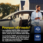 Batterie de démarrage XEV Silver Dynamic AGM L3 A7 12V 70Ah / 760A 570901076