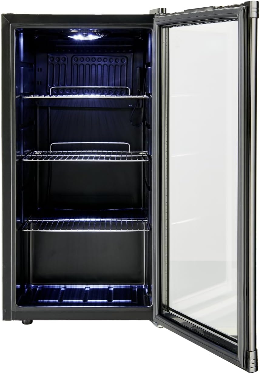 Professional Réfrigérateur à boissons GPC1088, métal/verre, 88 L, réfrigération statique