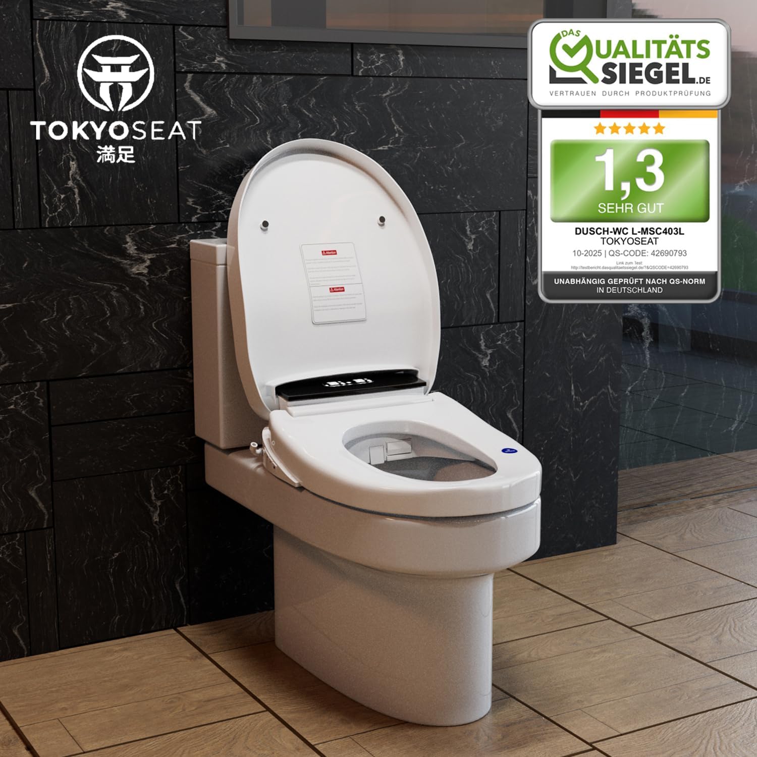 Abattant WC Japonais Electrique Lavant Séchant avec Chauffante et Innovante, Bidet WC eau chaude