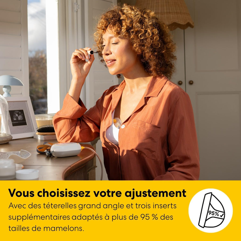 Tire-lait double électrique Freestyle Mini Hands-Free avec collecteurs mains libres et batterie rechargeable