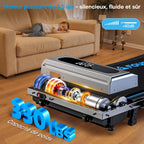 Tapis de Marche Pliable avec 12 Programmes HIIT Prédéfinis, Moteur Silencieux 2,75 CV, APP & Télécommande