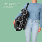 Lara2 Poussette Canne, 3 Positions d'Inclinaison, Position Allongée, Pliage Automatique