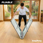 Table de Ping Pong Bleu, 182x91cm, Facile à Transporter, 2 Raquettes + 4 Balles