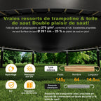 Trampoline Extérieur pour Enfants, avec Filet de Sécurité, GS Certification, Couverture de Protection