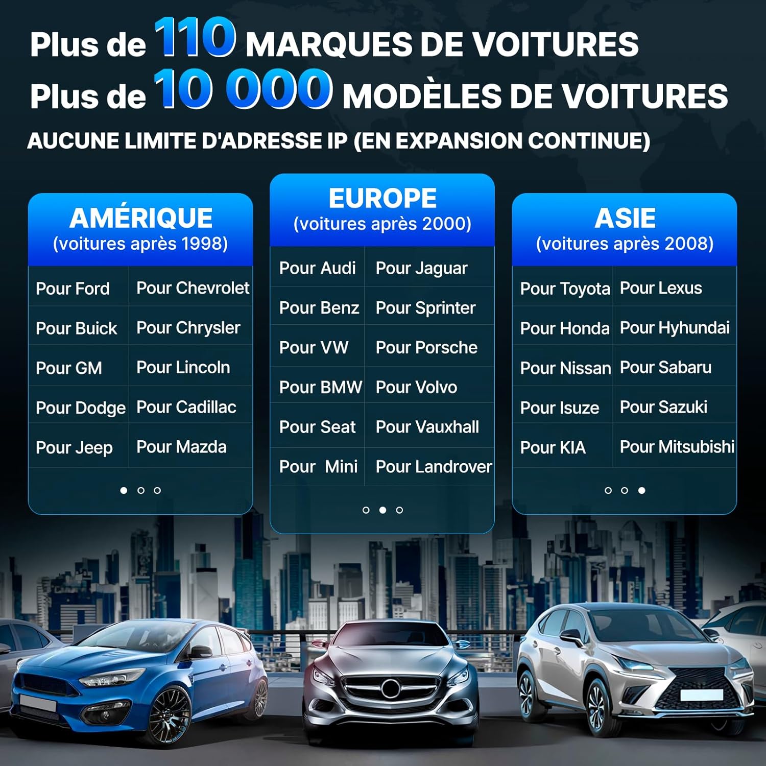 S6 Elite Valise Diagnostic Auto, OBD2 Diagnostic Français pour système Complet avec 15+ Réinitialisations