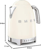 Bouilloire à Température Variable KLF04CREU 1,7 L, Plusieurs Température, 2400W, Crème