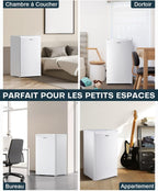 Petit Frigo BR321 avec Congélateur de 91L, Bac à Légumes, Thermostat Réglable