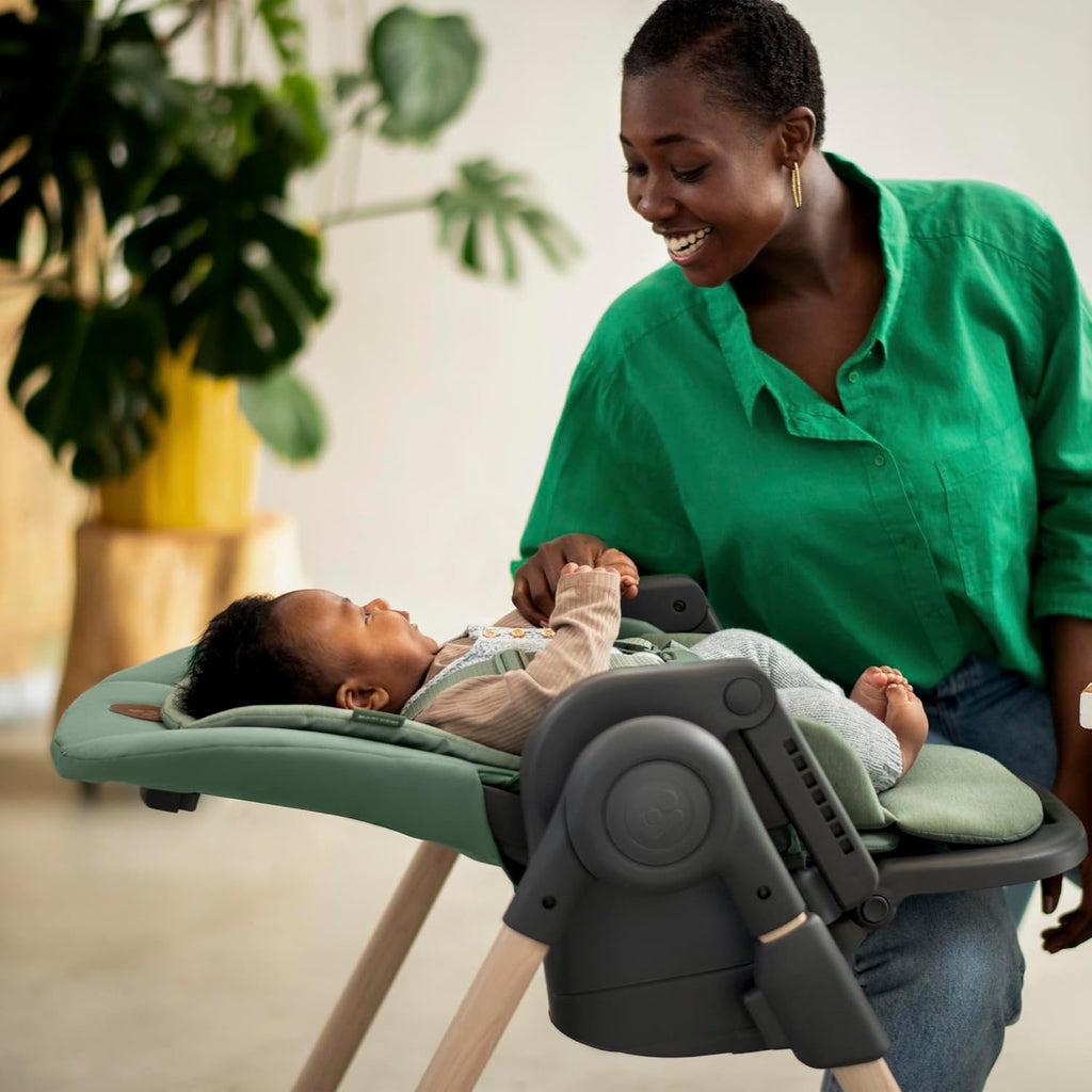 Minla Chaise Haute Bébé Evolutive, Chaise Haute Bébé, 9 Hauteurs Réglables, 5 Différentes Inclinaisons, Pliage compact