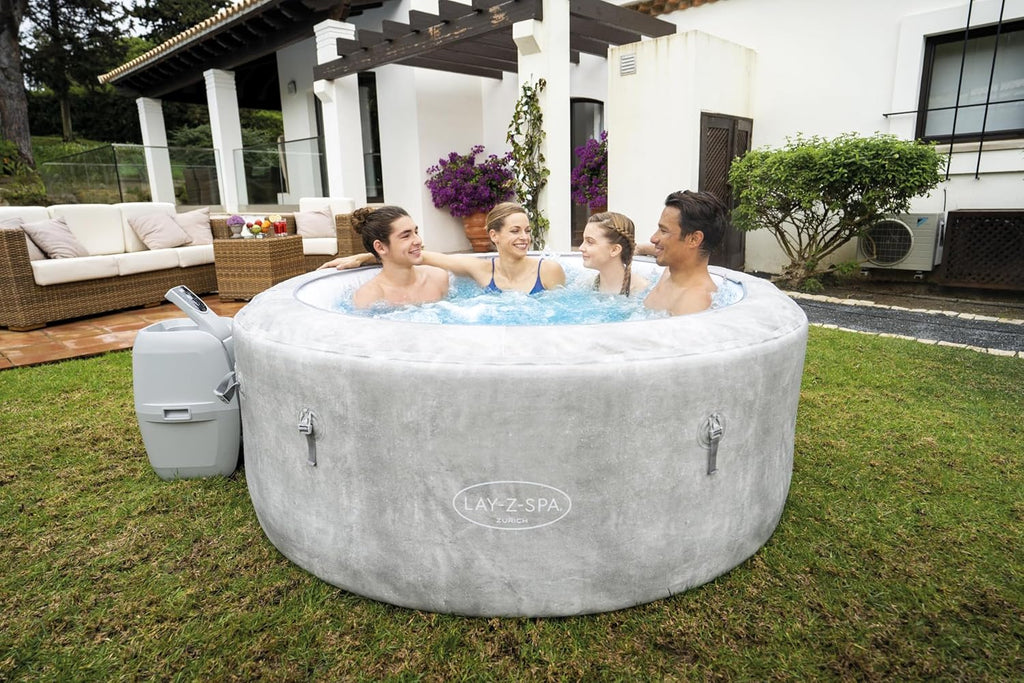 Spa Gonflable Lay-Z-Spa Zurich EnergySense, Couverture et Liner isolants, Filtration à Cartouche