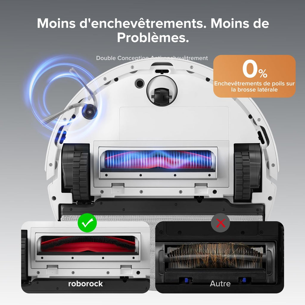 Q10 S5+ Set Aspirateur Robot Laveur avec Station, 10000 Pa Aspiration, Vidage Automatique