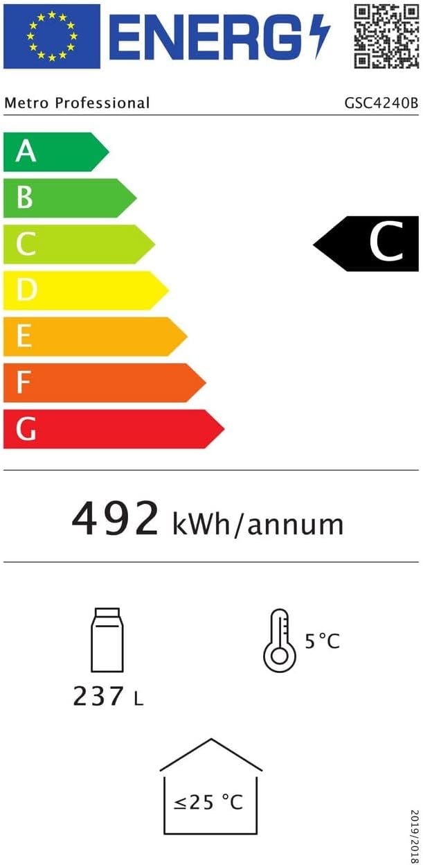 Professional Réfrigérateur à Boissons GSC4240B, Métal/Verre, 237 L, Refroidissement Statique, avec Serrure